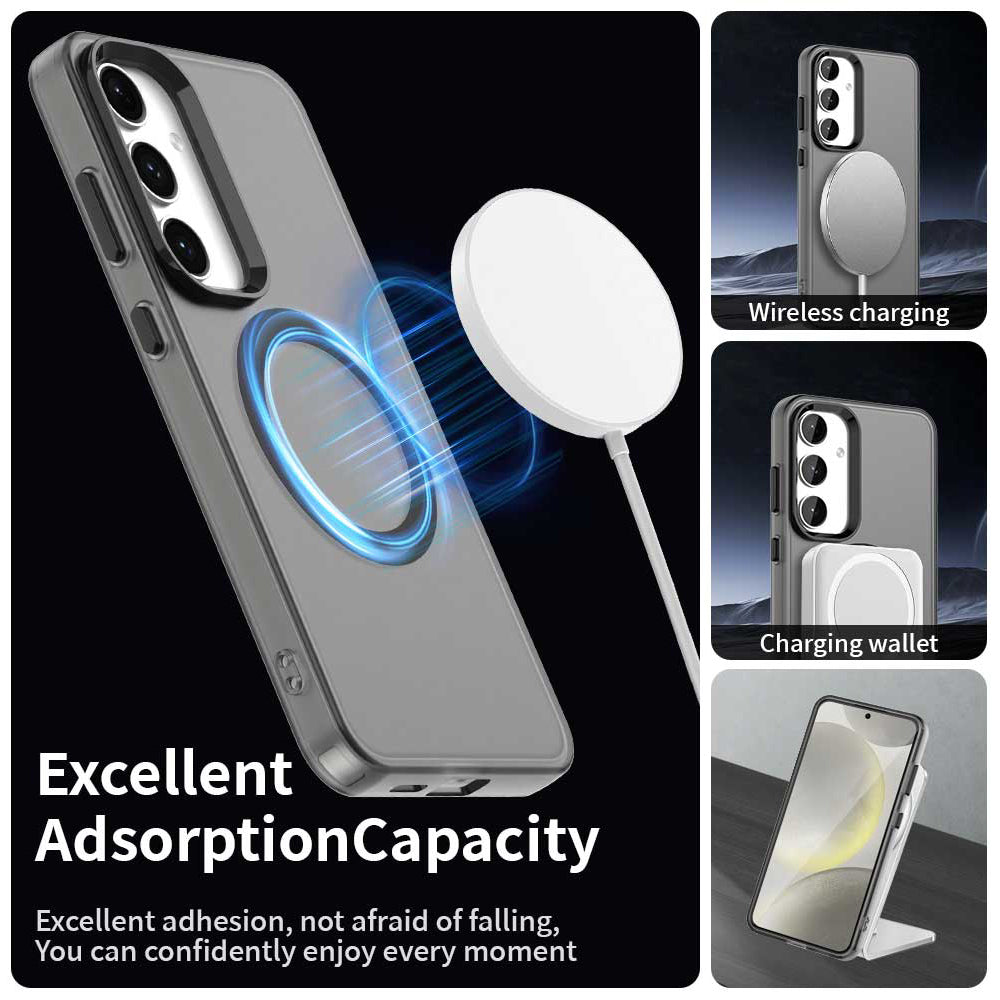 Husa MagSafe pentru Samsung Galaxy S25 S931 / S24 S921, Techsuit, CandyCase, Neagra