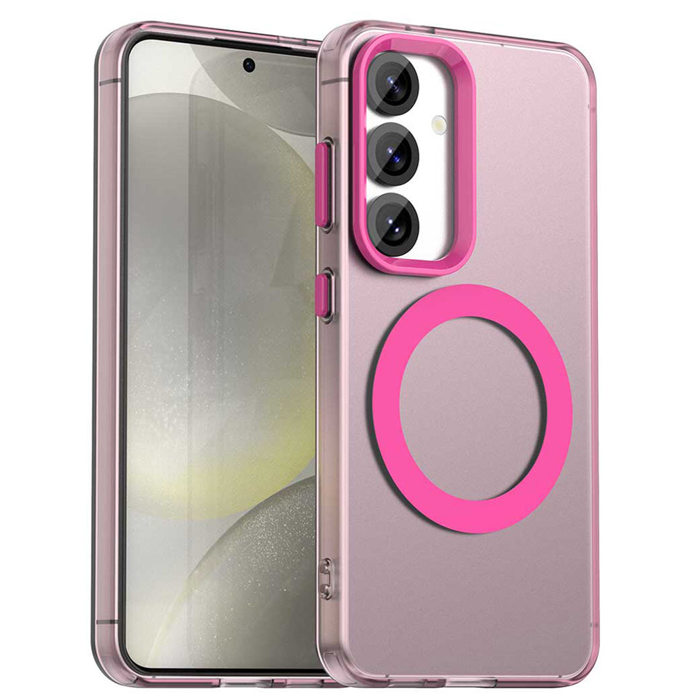 Husa MagSafe pentru Samsung Galaxy S25 S931 / S24 S921, Techsuit, CandyCase, Roz