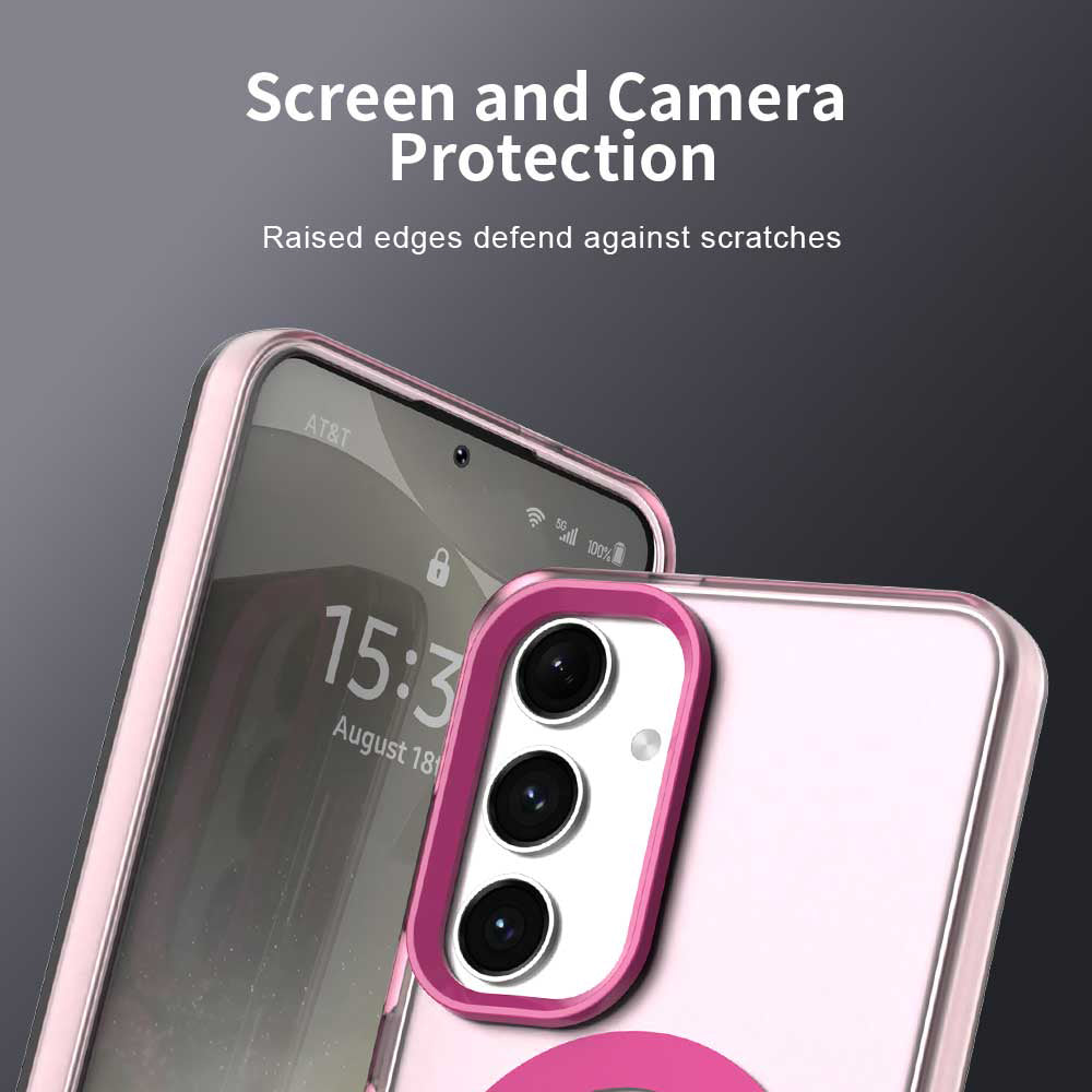 Husa MagSafe pentru Samsung Galaxy S25 S931 / S24 S921, Techsuit, CandyCase, Roz