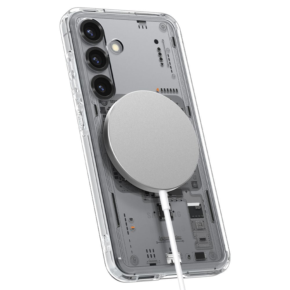Husa MagSafe pentru Samsung Galaxy S25 S931, Spigen, Ultra Hybrid Neo One, Transparenta ACS09470