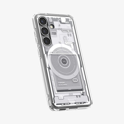 Husa MagSafe pentru Samsung Galaxy S25 S931, Spigen, Ultra Hybrid Zero One, Alba ACS09004