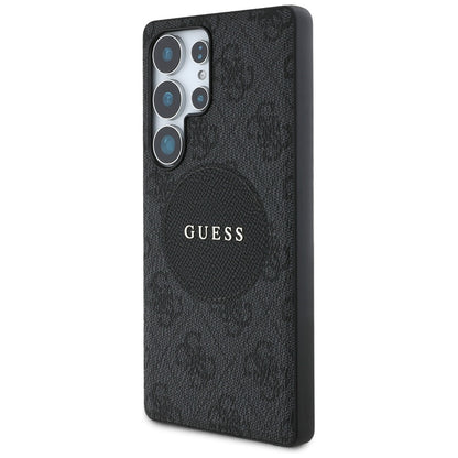 Husa MagSafe pentru Samsung Galaxy S25 Ultra S938, Guess, 4G Circle Classic Logo, Neagra