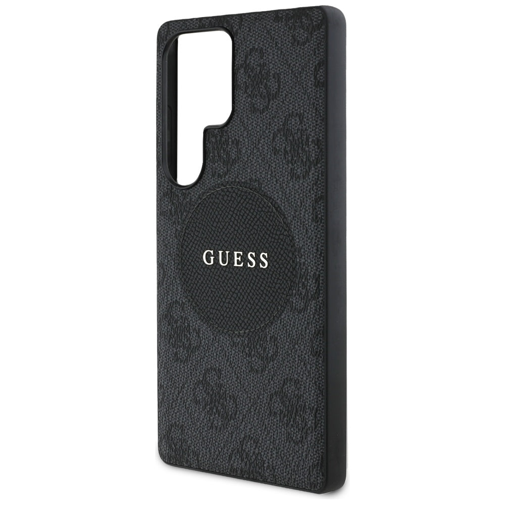 Husa MagSafe pentru Samsung Galaxy S25 Ultra S938, Guess, 4G Circle Classic Logo, Neagra