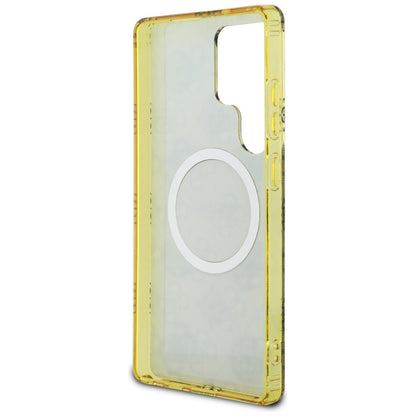 Husa MagSafe pentru Samsung Galaxy S25 Ultra S938, Guess, IML Peony On 4G Background , Maro