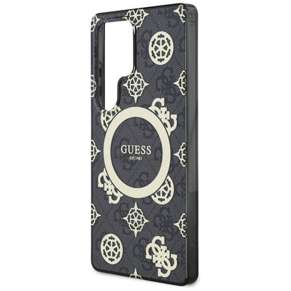 Husa MagSafe pentru Samsung Galaxy S25 Ultra S938, Guess, IML Peony On 4G Background , Neagra