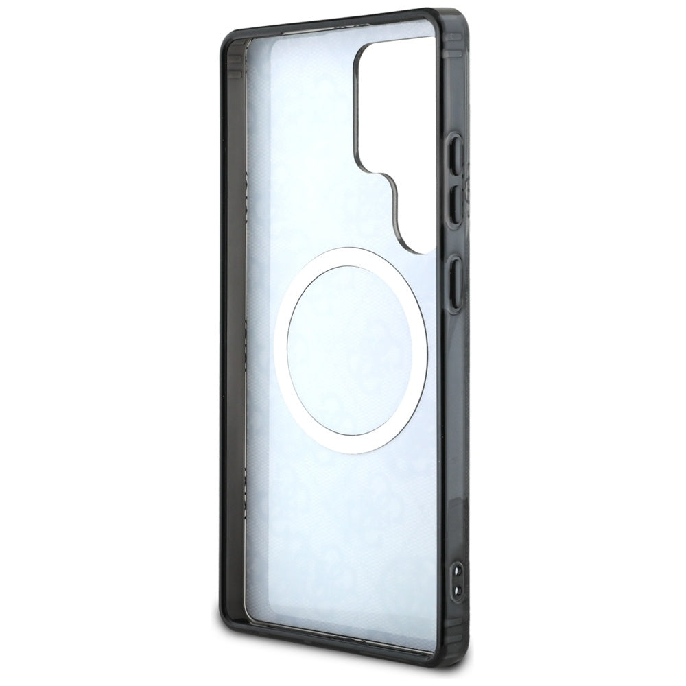 Husa MagSafe pentru Samsung Galaxy S25 Ultra S938, Guess, IML Peony On 4G Background , Neagra