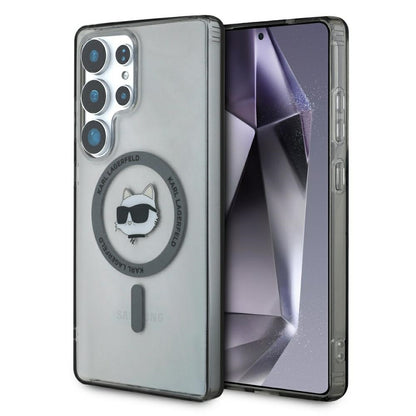 Husa MagSafe pentru Samsung Galaxy S25 Ultra S938, Karl Lagerfeld, IML Choupette's Head, Neagra