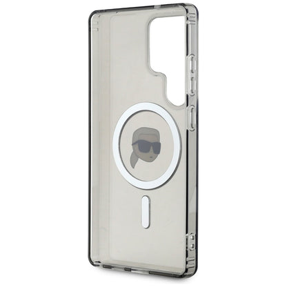 Husa MagSafe pentru Samsung Galaxy S25 Ultra S938, Karl Lagerfeld, IML Karl's Head, Neagra