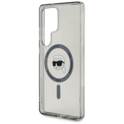 Husa MagSafe pentru Samsung Galaxy S25 Ultra S938, Karl Lagerfeld, IML Karl's Head, Neagra