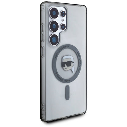 Husa MagSafe pentru Samsung Galaxy S25 Ultra S938, Karl Lagerfeld, IML Karl's Head, Neagra