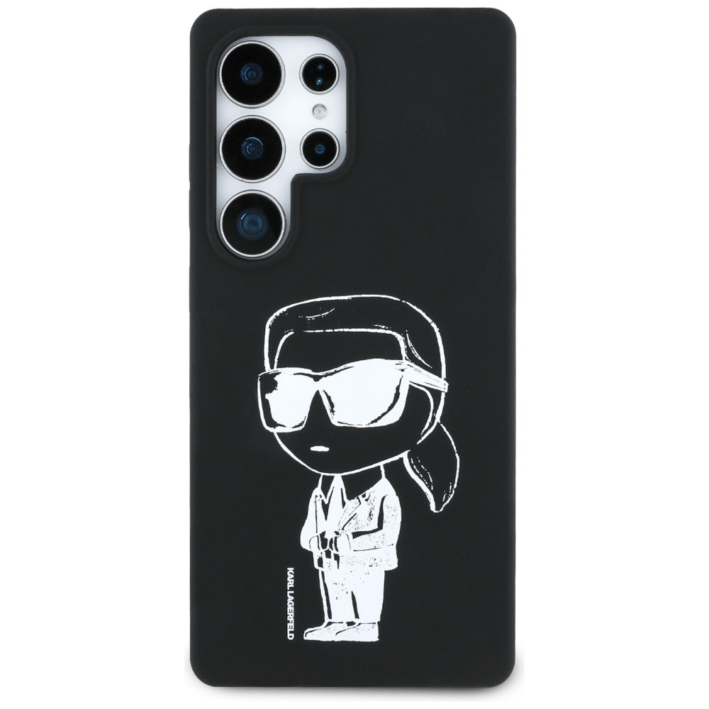 Husa MagSafe pentru Samsung Galaxy S25 Ultra S938, Karl Lagerfeld, Silicone Graffiti, Neagra
