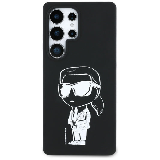 Husa MagSafe pentru Samsung Galaxy S25 Ultra S938, Karl Lagerfeld, Silicone Graffiti, Neagra
