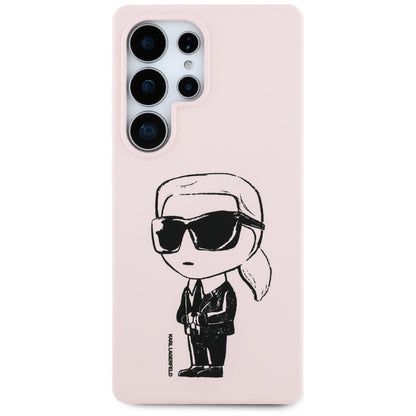 Husa MagSafe pentru Samsung Galaxy S25 Ultra S938, Karl Lagerfeld, Silicone Graffiti, Roz