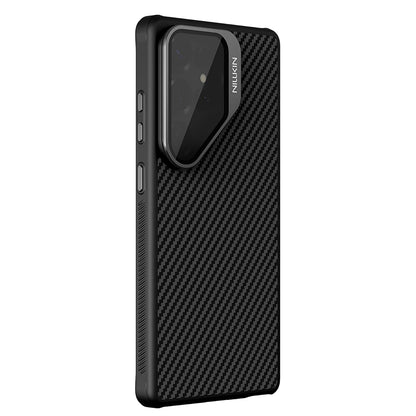 Husa MagSafe pentru Samsung Galaxy S25 Ultra S938, Nillkin, CarboProp with Transparent Black Lens Cover, Neagra