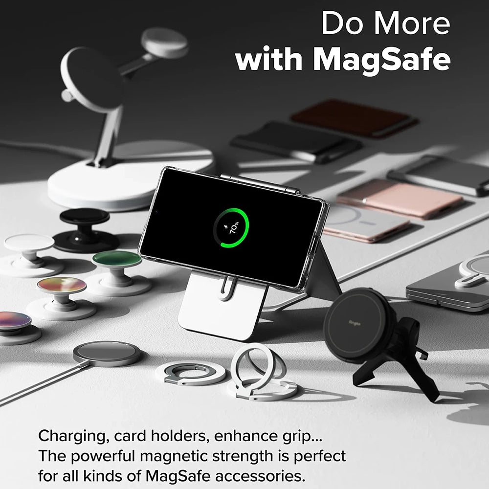 Husa MagSafe pentru Samsung Galaxy S25 Ultra S938, Ringke, Fusion, Transparenta Mata