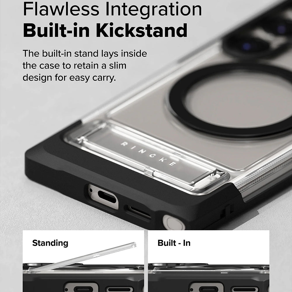 Husa MagSafe pentru Samsung Galaxy S25 Ultra S938, Ringke, UX, Transparenta