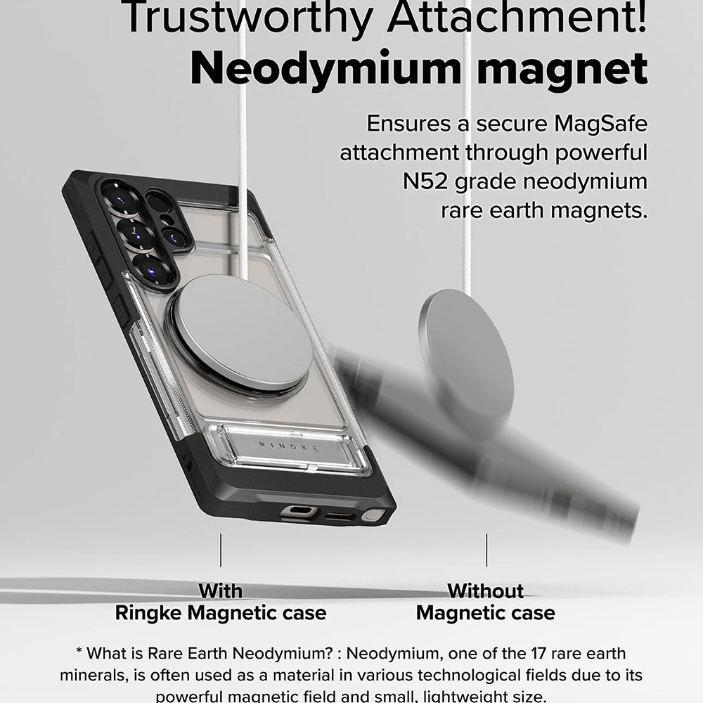 Husa MagSafe pentru Samsung Galaxy S25 Ultra S938, Ringke, UX, Transparenta