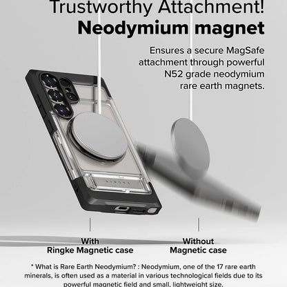 Husa MagSafe pentru Samsung Galaxy S25 Ultra S938, Ringke, UX, Transparenta