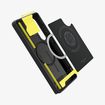 Husa MagSafe pentru Samsung Galaxy S25 Ultra S938, Spigen, Rugged Armor, Neagra Mata ACS08951