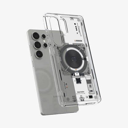 Husa MagSafe pentru Samsung Galaxy S25 Ultra S938, Spigen, Ultra Hybrid Neo One, Transparenta