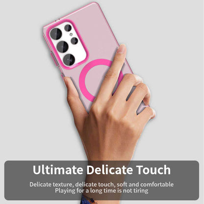 Husa MagSafe pentru Samsung Galaxy S25 Ultra S938, Techsuit, CandyCase, Roz