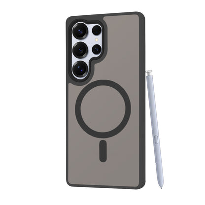 Husa MagSafe pentru Samsung Galaxy S25 Ultra S938, Techsuit, HaloFrost, Neagra