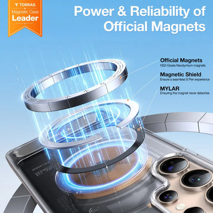 Husa MagSafe pentru Samsung Galaxy S25 Ultra S938, Torras, Pstand, Transparenta