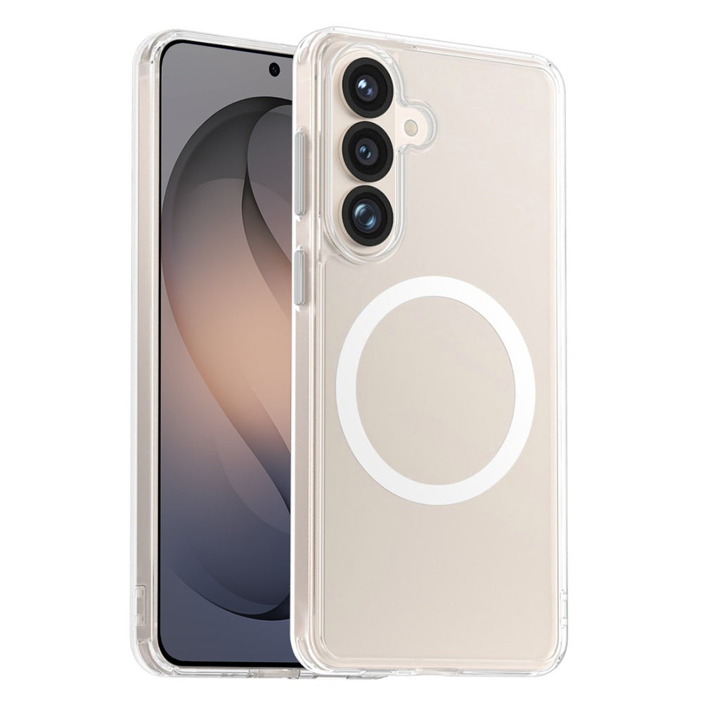 Husa MagSafe pentru Samsung Galaxy S26 S942, Blueo, Crystal+ Anti-Drop, Transparenta