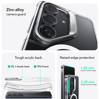 Husa MagSafe pentru Samsung Galaxy S26 S942, ESR, Classic Hybrid Kickstand, Transparenta