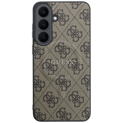 Husa MagSafe pentru Samsung Galaxy S26 FE S741, Guess, 4G Embossed Ring Classic Logo, Maro