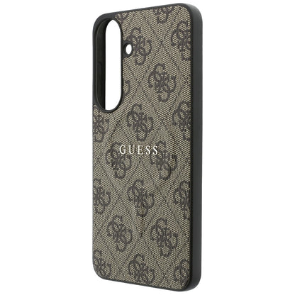 Husa MagSafe pentru Samsung Galaxy S26 FE S741, Guess, 4G Embossed Ring Classic Logo, Maro