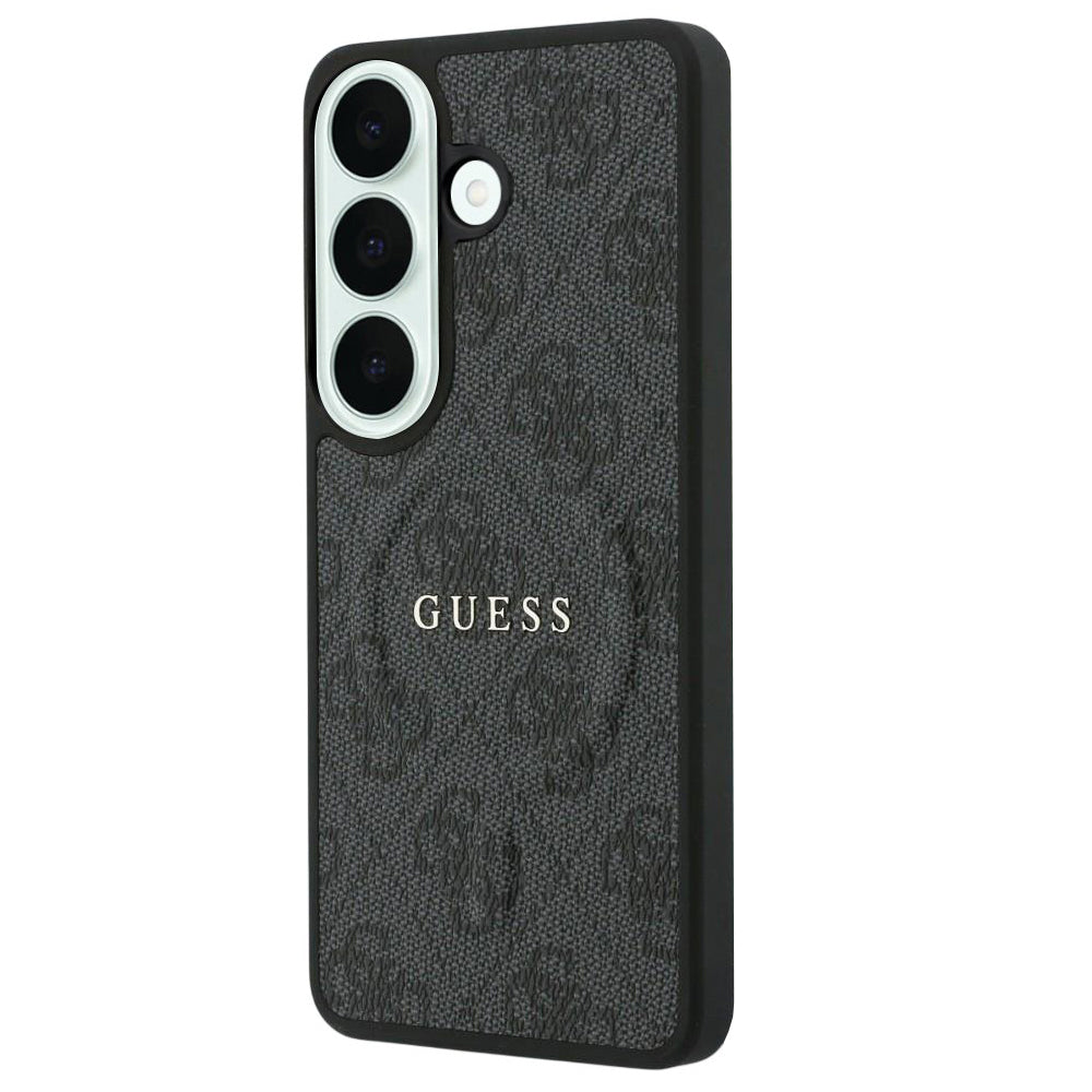 Husa MagSafe pentru Samsung Galaxy S26 FE S741, Guess, 4G Embossed Ring Classic Logo, Neagra