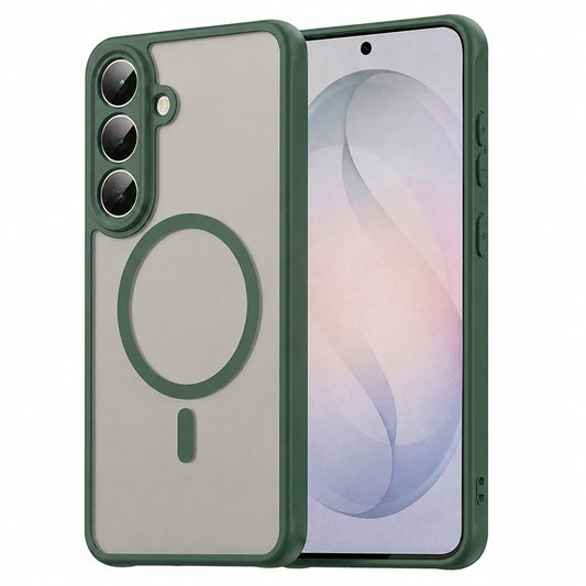 Husa MagSafe pentru Samsung Galaxy S26 FE S741, Techsuit, HaloFrost II, Verde