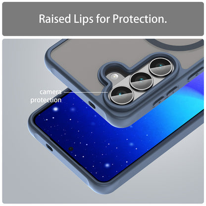 Husa MagSafe pentru Samsung Galaxy S26 FE, Techsuit, HaloFrost II, Bleumarin