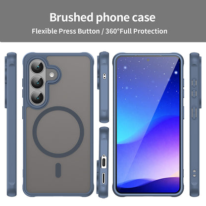 Husa MagSafe pentru Samsung Galaxy S26 FE, Techsuit, HaloFrost II, Bleumarin