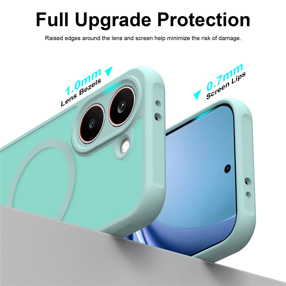 Husa MagSafe pentru Samsung Galaxy S26 FE S741, Techsuit, HaloFrost II, Verde Deschis