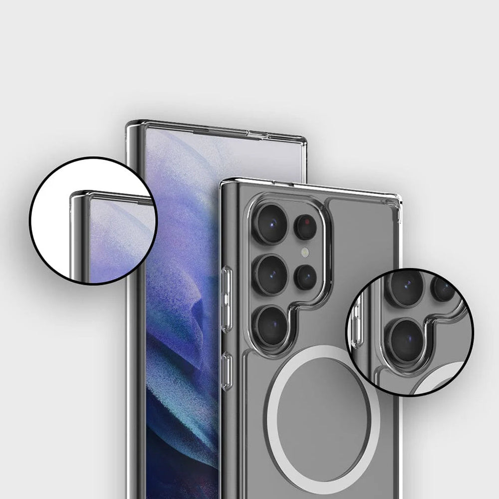 Husa MagSafe pentru Samsung Galaxy S26 Plus S947, Blueo, Crystal+ Anti-Drop, Transparenta