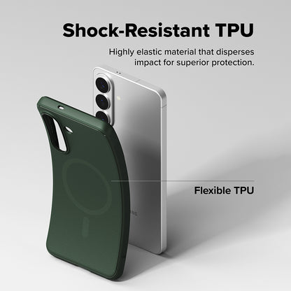 Husa MagSafe pentru Samsung Galaxy S26 Plus, Ringke, Onyx, Verde Inchis