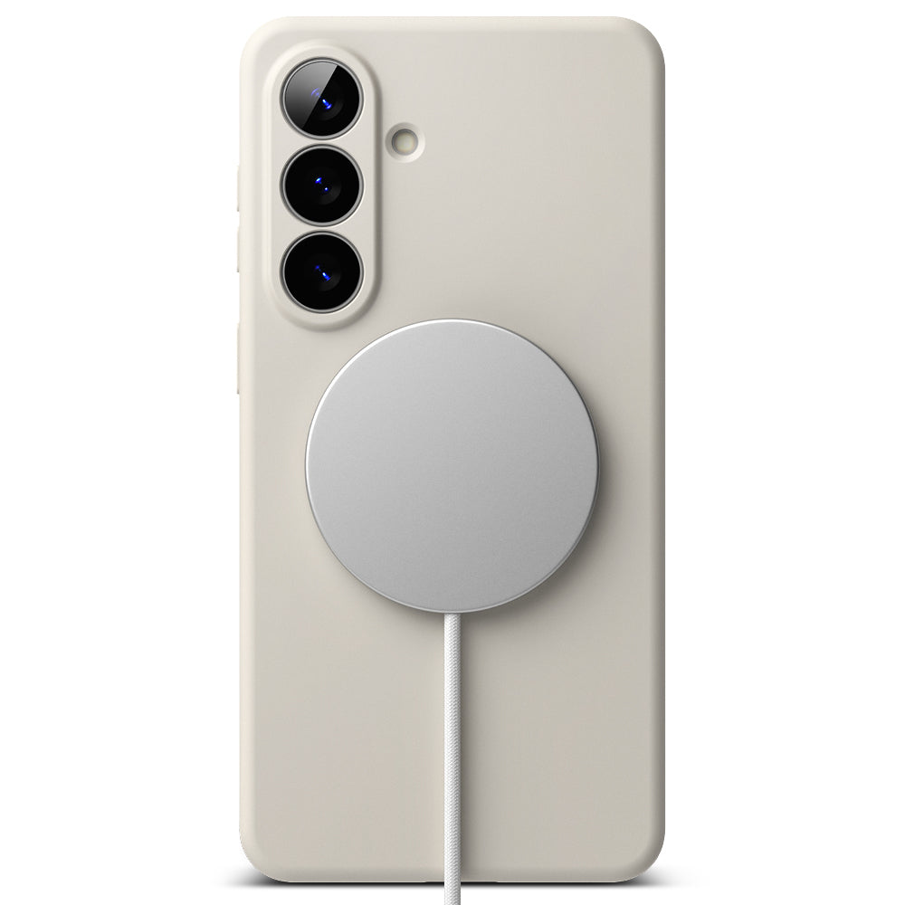 Husa MagSafe pentru Samsung Galaxy S26 Plus, Ringke, Silicone, Crem