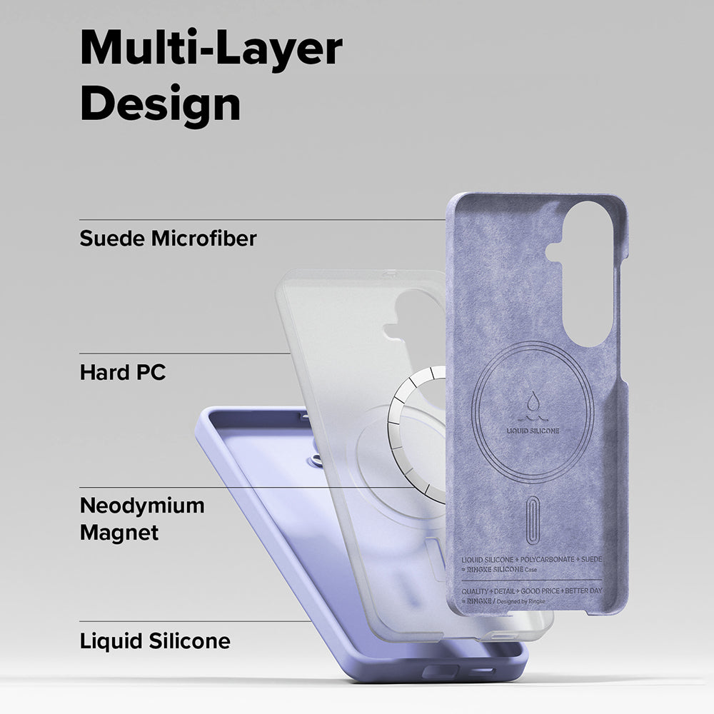 Husa MagSafe pentru Samsung Galaxy S26 Plus, Ringke, Silicone, Mov