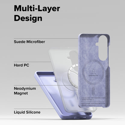 Husa MagSafe pentru Samsung Galaxy S26 Plus, Ringke, Silicone, Mov