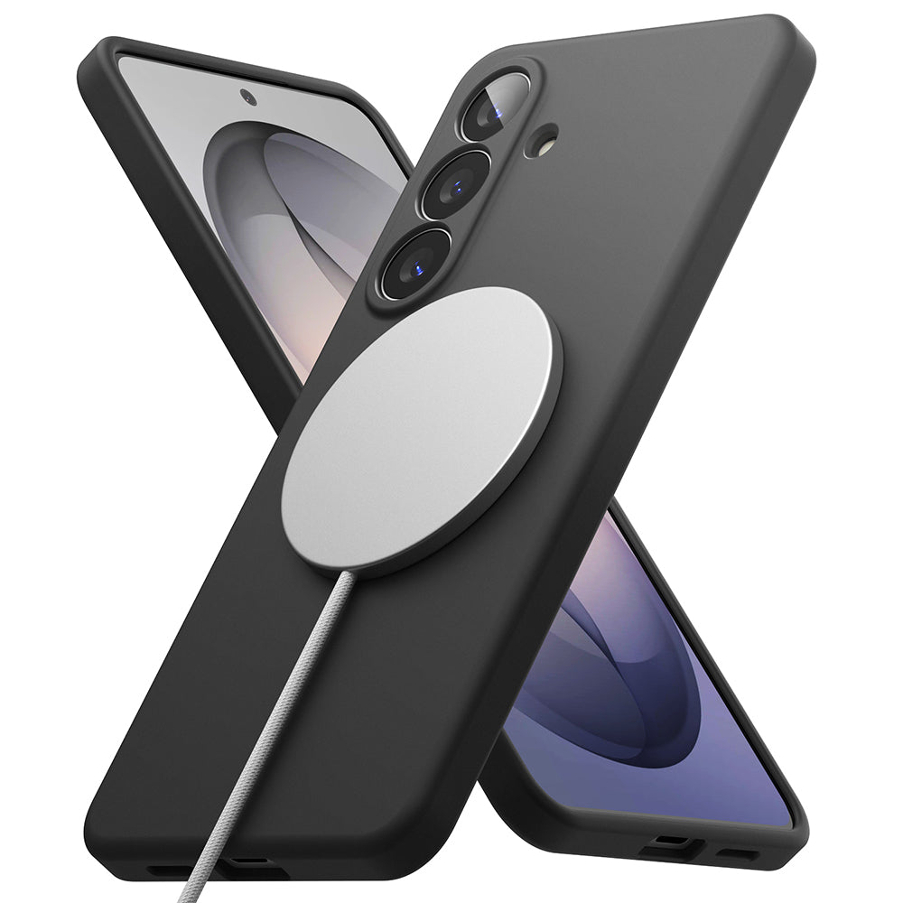 Husa MagSafe pentru Samsung Galaxy S26 Plus, Ringke, Silicone, Neagra