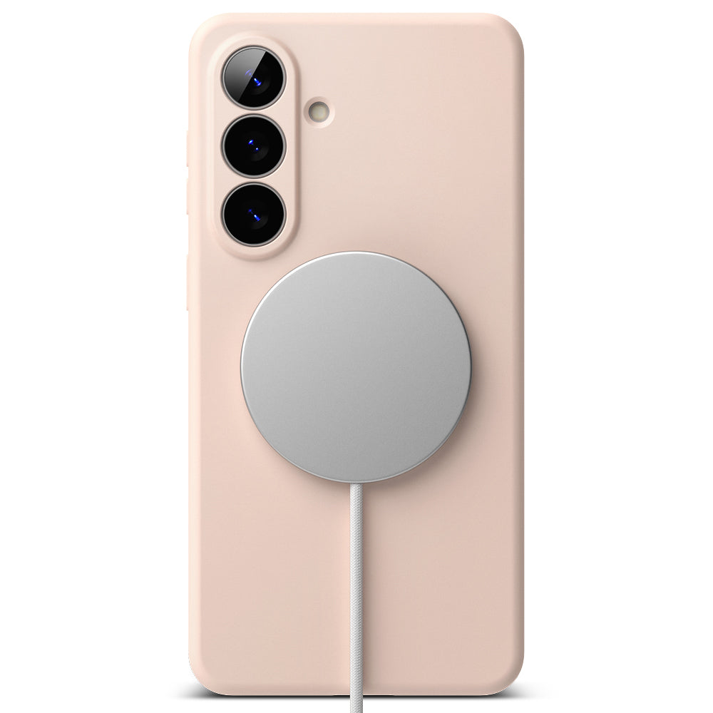 Husa MagSafe pentru Samsung Galaxy S26 Plus, Ringke, Silicone, Roz