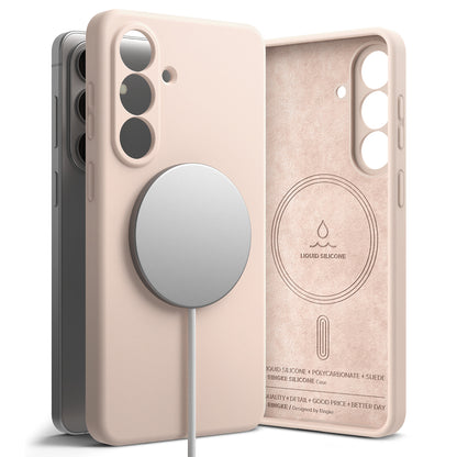 Husa MagSafe pentru Samsung Galaxy S26 Plus, Ringke, Silicone, Roz