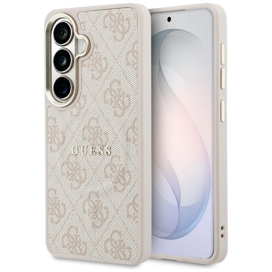Husa MagSafe pentru Samsung Galaxy S26 Plus S947, Guess, 4G Embossed Ring, Roz