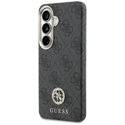 Husa MagSafe pentru Samsung Galaxy S26 Plus S947, Guess, 4G Rhinestone Round Logo, Neagra