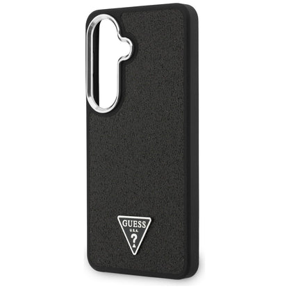 Husa MagSafe pentru Samsung Galaxy S26 Plus S947, Guess, Fixed Glitter Triangle Logo, Neagra