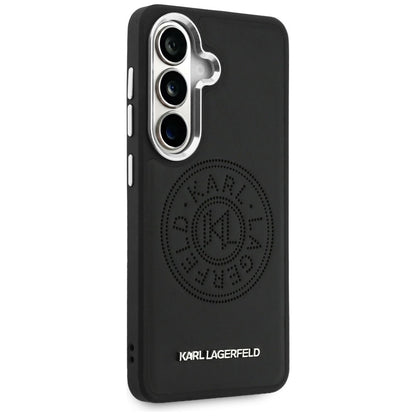 Husa MagSafe pentru Samsung Galaxy S26 Plus S947, Karl Lagerfeld, Karl Round Point Logo, Neagra