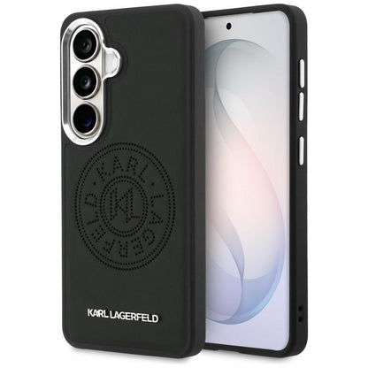 Husa MagSafe pentru Samsung Galaxy S26 Plus S947, Karl Lagerfeld, Karl Round Point Logo, Neagra