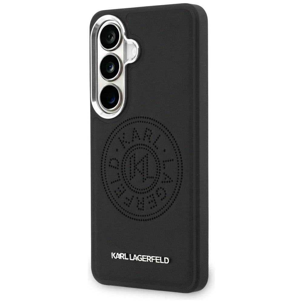 Husa MagSafe pentru Samsung Galaxy S26 Plus S947, Karl Lagerfeld, Karl Round Point Logo, Neagra